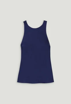 Fashion Indigo Backless Top Women Tops And Shirts