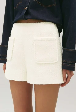 Flash Sale Ivory Tweed Shorts Women Skirts And Shorts