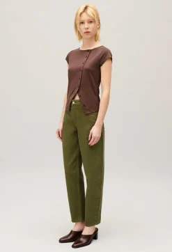Cheap Jean-Luc Khaki Mom Jeans Women Jeans And Trousers