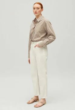 Fashion Jean-Toto Ecru Slim Jeans Women Jeans And Trousers