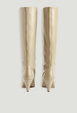 Shop Leather Knee-High Boots Women Booties And Boots
