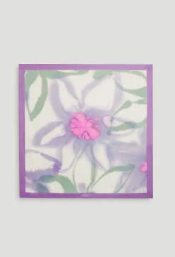 Store Lilac Silk Patterned Scarf Women Shawls And Collars