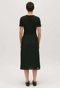 Cheap Long Dual-Fabric Twist Dress Women Dresses