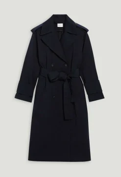 Online Long Navy Trench Coat Women Jackets And Coats