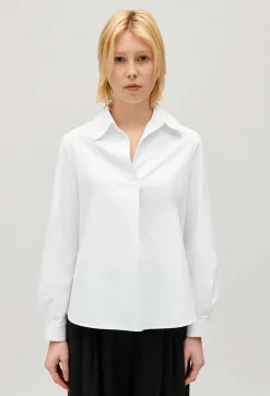 Hot Long-Sleeved Cotton Blouse Women Tops And Shirts