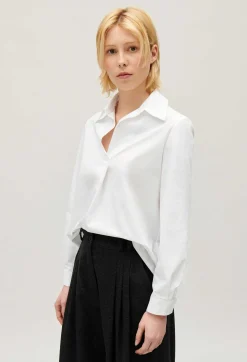 Hot Long-Sleeved Cotton Blouse Women Tops And Shirts