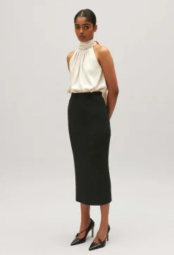 Discount Marled Grey Knit Maxi Skirt Women Skirts And Shorts