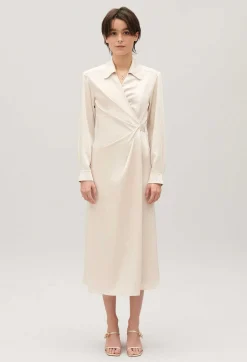 Cheap Midi Wrap Dress Women Dresses
