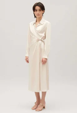 Cheap Midi Wrap Dress Women Dresses