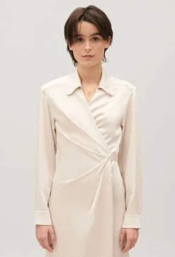 Cheap Midi Wrap Dress Women Dresses