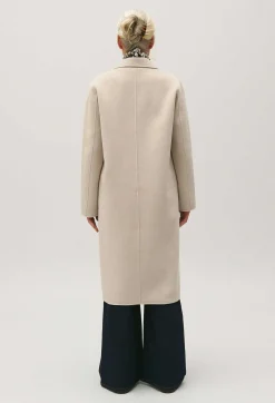 Store Mid-Length Beige Wool Blend Coat Women Jackets And Coats