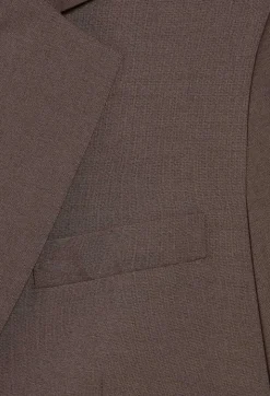 Hot Mocha Brown Suit Jacket Women Blazers