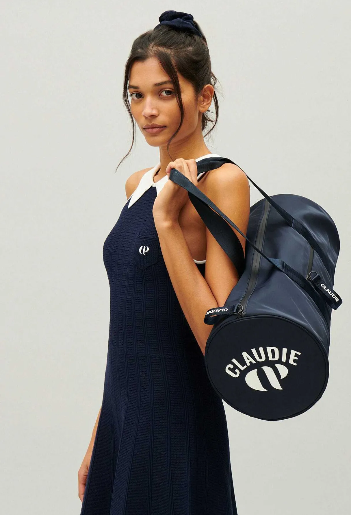 Flash Sale Navy Blue Sports Bag Women Shopping Bags