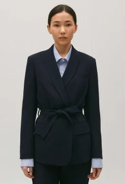 Shop Navy Blue Suit Jacket Women Blazers