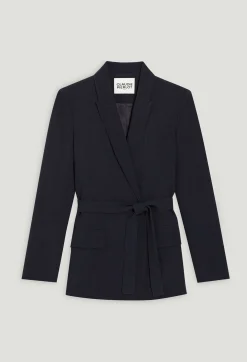 Shop Navy Blue Suit Jacket Women Blazers