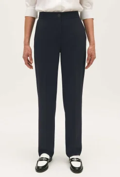 Hot Navy Blue Suit Trousers Women Jeans And Trousers