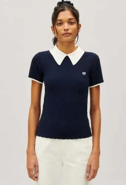 Sale Navy Blue Tennis Top Women Tops And Shirts
