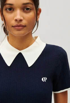 Sale Navy Blue Tennis Top Women Tops And Shirts