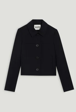 Clearance Navy Boxy Jacket Women Blazers