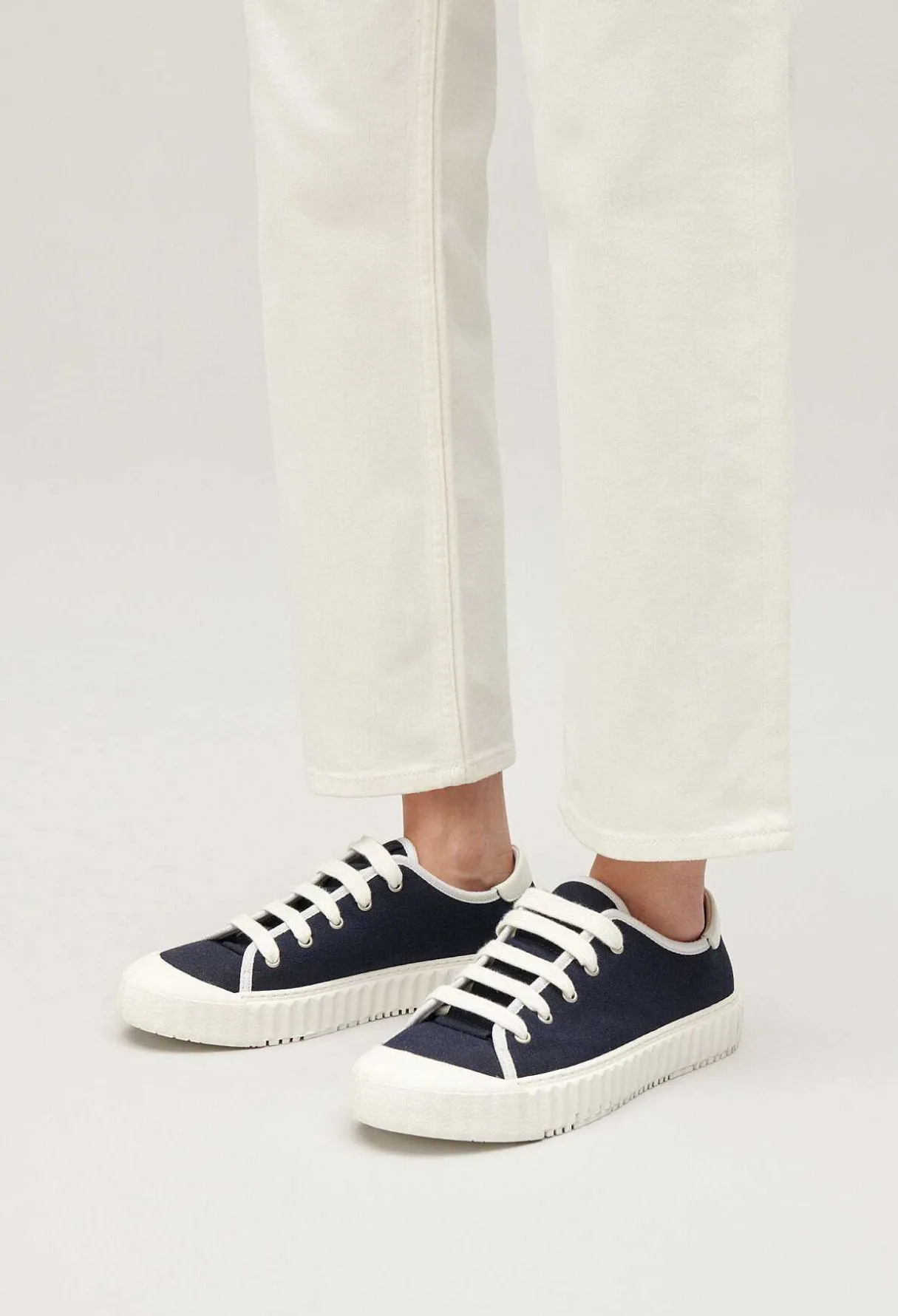 Shop Navy Canvas Tennis Shoes Women Sneakers And Bensimon