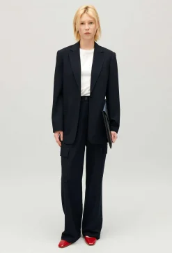 Clearance Navy Cargo Trousers Women Jeans And Trousers