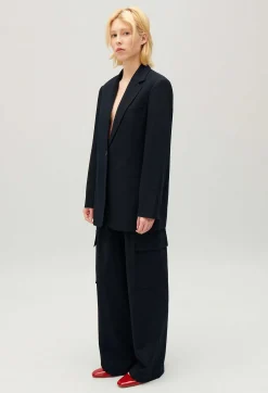 Flash Sale Navy Oversized Suit Jacket Women Blazers
