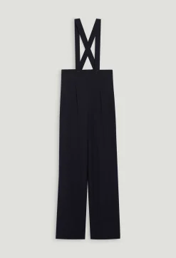 New Navy Trousers With Braces Women Jeans And Trousers