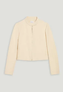Sale Pale Beige Biker Jacket Women Blazers