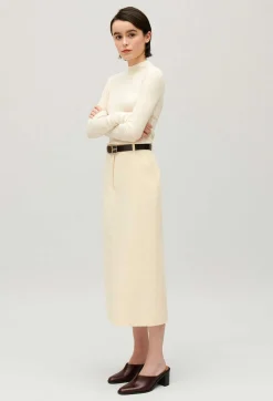 Best Pale Beige Midi Skirt Women Skirts And Shorts