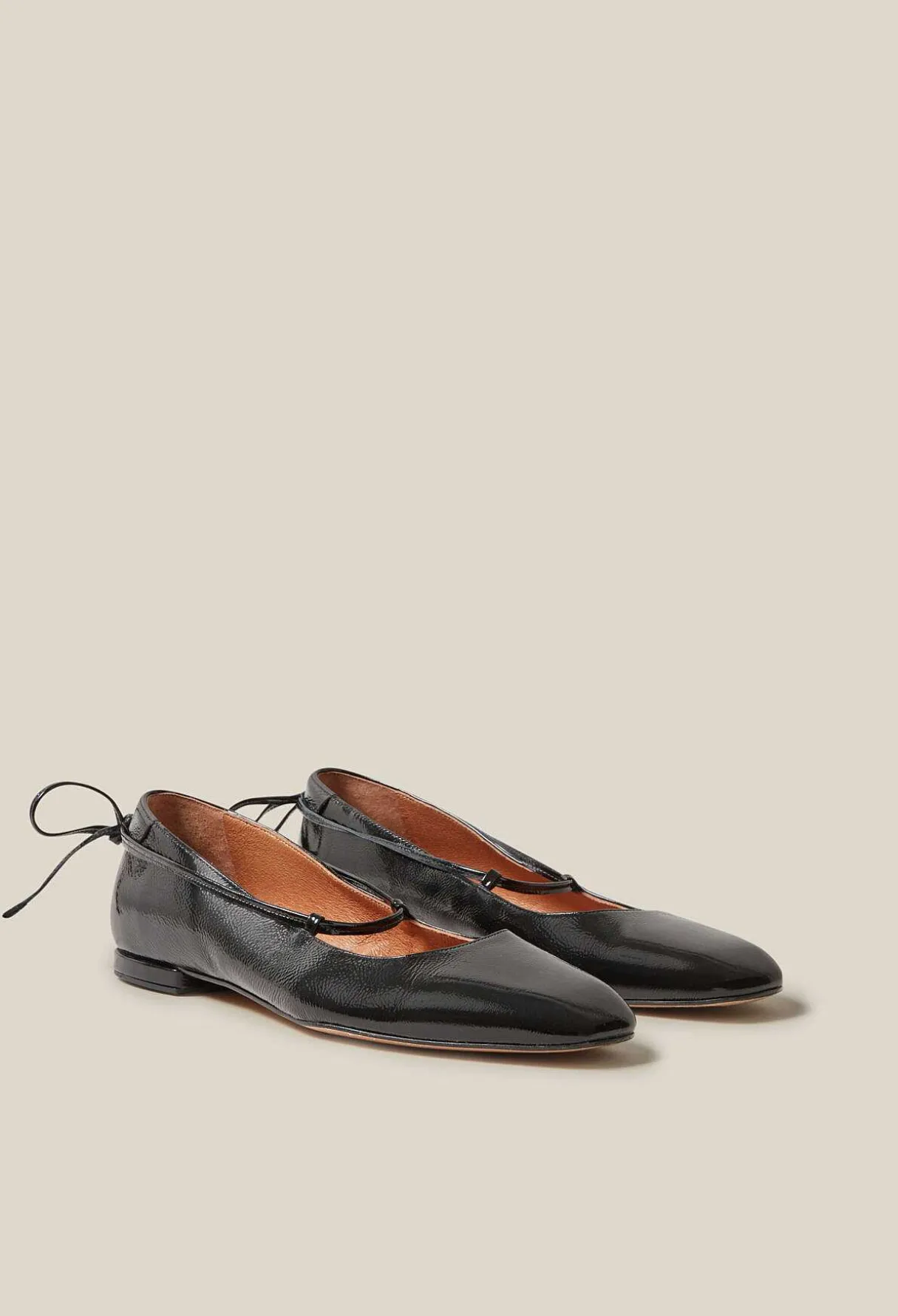 Online Patent Leather Ballet Pumps Women Sandals, Pumps And Mules