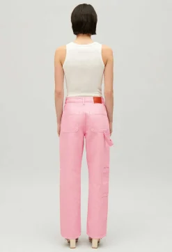 Shop Pierre Pink Straight-Leg Jeans Women Jeans And Trousers