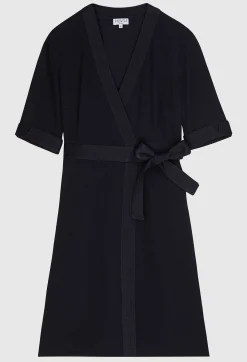 Shop Plain Wrap Dress Women Dresses
