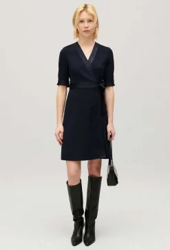 Shop Plain Wrap Dress Women Dresses