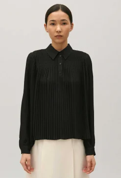Clearance Pleated Blouse Women Tops And Shirts
