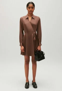 Outlet Rixie Mocha Brown Short Floaty Dress Women Dresses