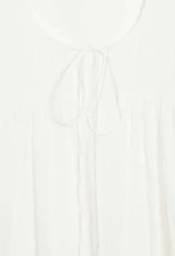 Store Ruched Short Cream Dress Women Dresses