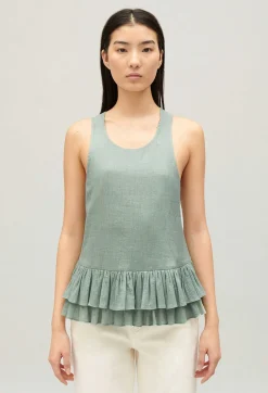 Best Sale Ruffled Crop Top Women Tops And Shirts