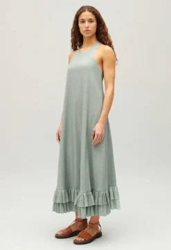 Clearance Ruffled Midi Dress Women Dresses