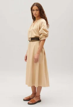 Fashion Sand Oversized Maxi Dress Women Dresses
