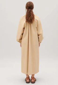 Fashion Sand Oversized Maxi Dress Women Dresses