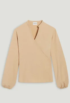 Discount Sand Wrap Blouse Women Tops And Shirts