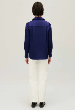 Outlet Satin-Effect Floaty Blouse Women Tops And Shirts