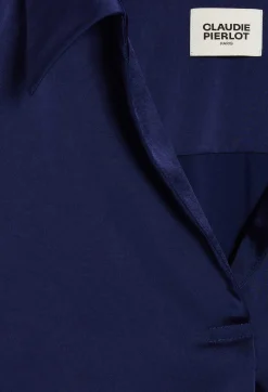 Outlet Satin-Effect Floaty Blouse Women Tops And Shirts