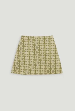 Shop Short A-Line Skirt With Monogram Women Skirts And Shorts