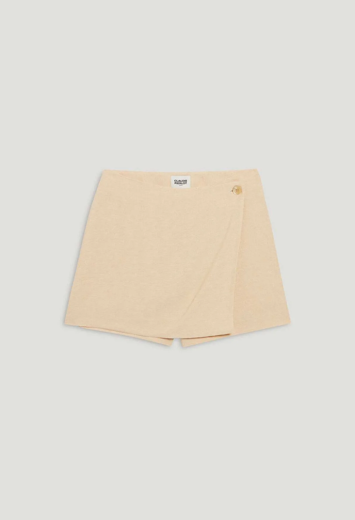 New Short Beige Wrap Skirt Women Skirts And Shorts