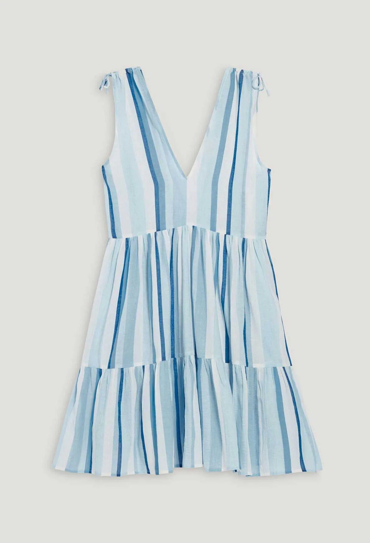Discount Short Blue Striped Dress Women Dresses