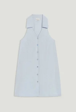 New Short Button-Up Babydoll Dress Women Dresses
