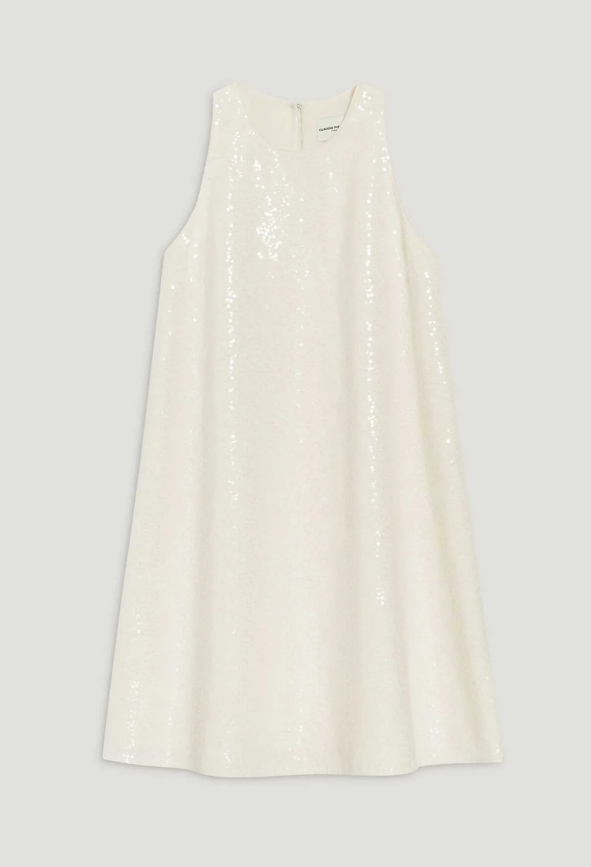 Online Short Ecru Sequinned Dress Women Dresses