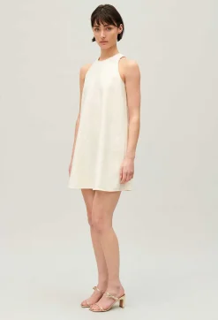 Online Short Ecru Sequinned Dress Women Dresses
