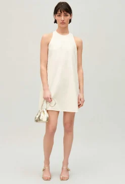 Online Short Ecru Sequinned Dress Women Dresses